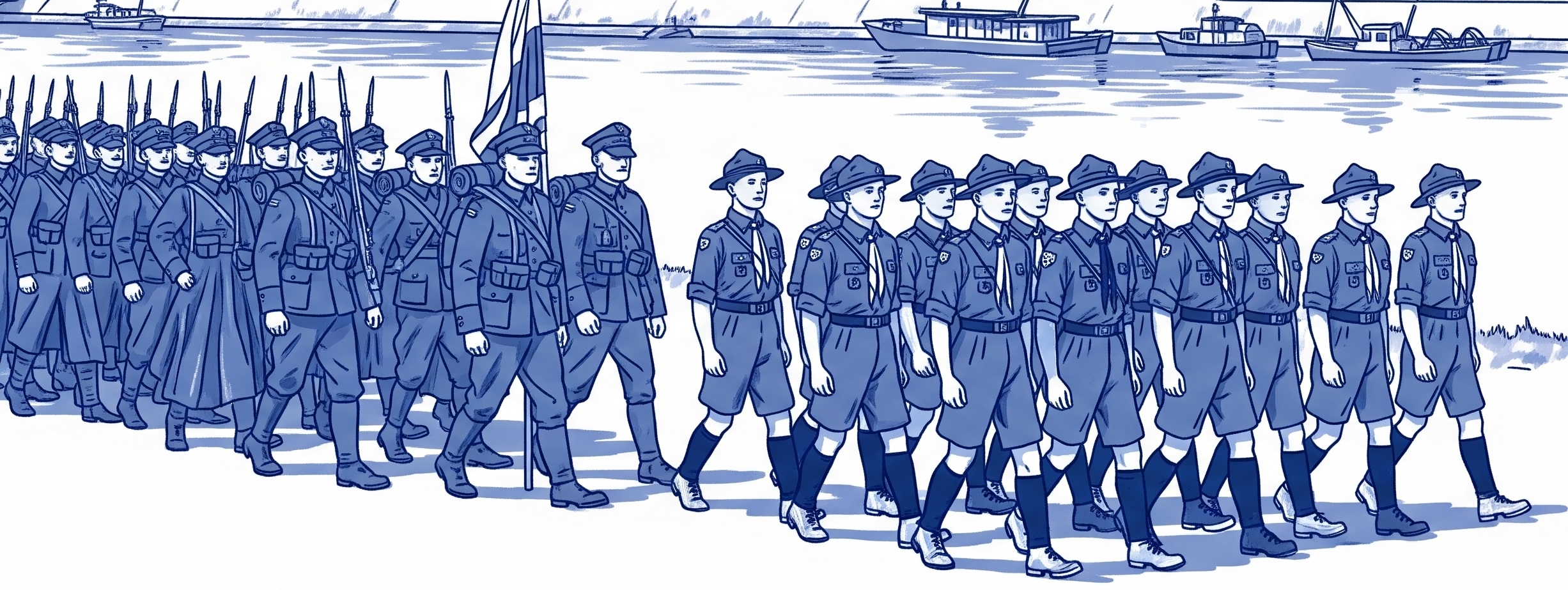 Banner z żołnierzami - góra